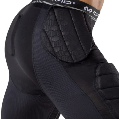 McDavid Youth Integrated 5-Pad Girdle, Durable & Breathable Padded Support with Hard-Shell Thigh Guards Football Kids - size: Youth-M, style: Black
