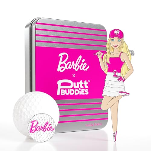 Barbie Chasing Birdies Barbie Golf Divot Tool and Ball Marker – Magnetic Collectible Golf Gift Set with Hat Clip & Tin for Golfers, Golf Accessories for Women