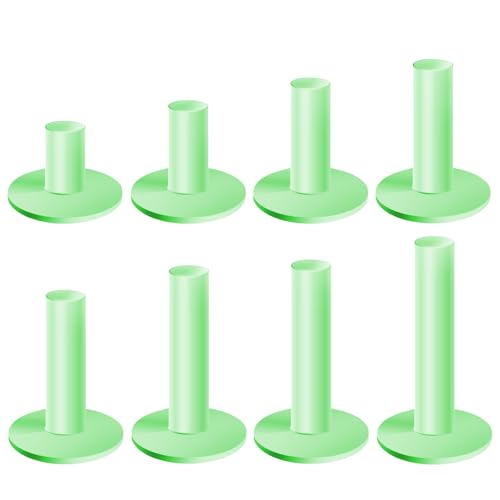 Rubber Golf Tees for Mats & Indoor Golf Simulators - 8 Pack Mixed Size for Driving Range & Indoor and Outdoor Golf Hitting Mats (US Sizes, 8 Sizes) - color: Green