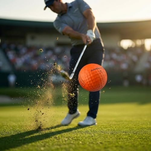 Maxfli StraightFli Golf Balls – Matte Orange (1 Pack of 12 Balls) | Low Spin Distance for Straighter Shots | Soft Feel, Durable Ionomer Cover | Ideal for Beginners & Recreational Golfers