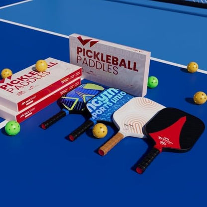 Pickleball Paddles T700 Carbon Fiber Surface Paddle USAPA Approved 16MM High Performance Lightweight Racket with Wide Face Long Grip for Men Women Beginner Starters Partners Couples - color: Single Paddle-Blue