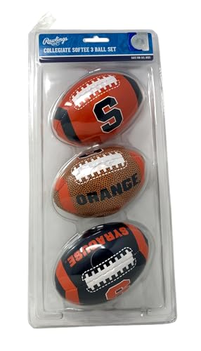 Rawlings NCAA 3 Pack Softee Football, 5", Team Colors - style: Syracuse