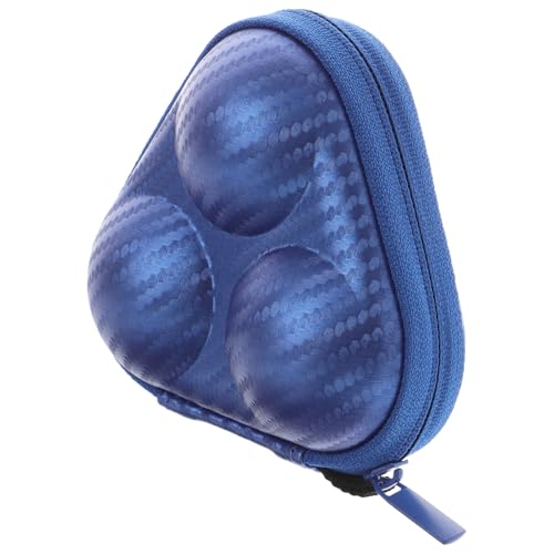Table Tennis Ball Storage Case Portable Ping Pong Ball Holder Mini 3-ball Organizer Bag Blue for Sports and Game Room Use Random Color