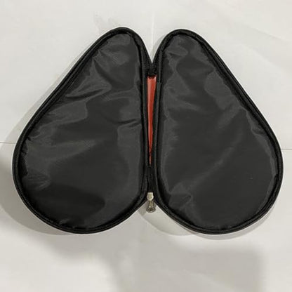 KALLORY Table Tennis Paddle Case Protective Fixed Storage Bag Black Reusable Organizing Carry Bag for Ping Pong Racket Sports Equipment