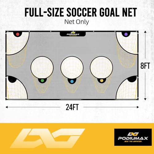 Soccer Goal Target Net with Highlighted Scoring Zones