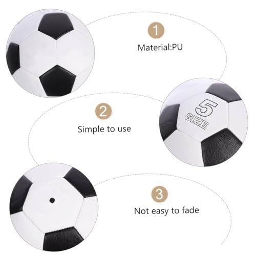 Toddmomy Size 5 Training Soccer Ball Pu Machine Sewn Sturdy Outdoor Football and Adults Practice Match Play