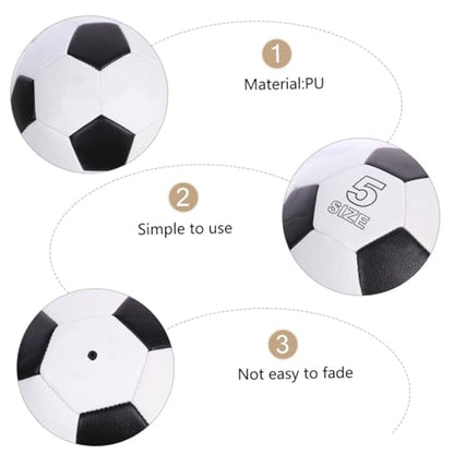 Toddmomy Size 5 Training Soccer Ball Pu Machine Sewn Sturdy Outdoor Football and Adults Practice Match Play