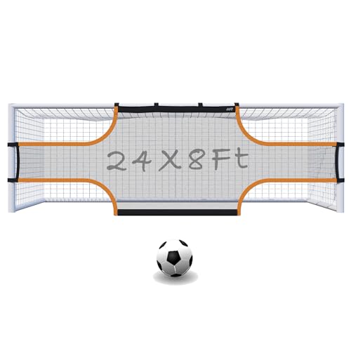 MR Soccer Goal Target Sheet, Field Net, Professional Shooting Practice Aid - size: 24'x8'