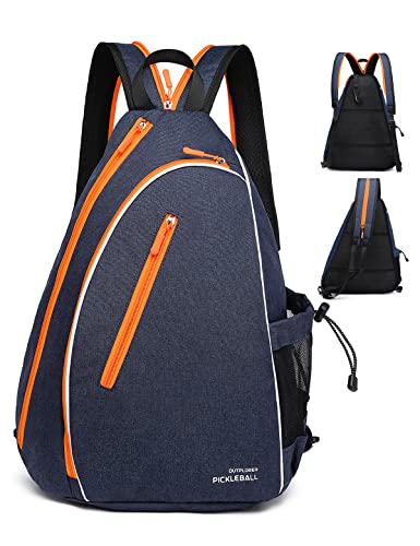 Pickleball Bags for Women Pickleball Paddle Bag Sports Adjustable Sling Bag with Fence Hook Crossbody Backpack Fits to the Courts