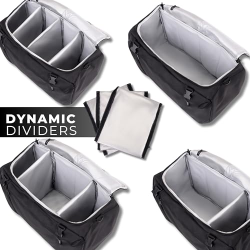Athletico SneakerBox - Premium Sneaker Travel Duffel Bag/Backpack - For Shoes, Clothes, and Gym (Black)