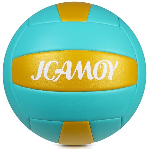 Volleyball Size 5 - Premium PU Leather, Ultra-Durable Soft to The Touch for Youth, Adults, Ideal for Indoor, Outdoor, Beach Sports Training - color: GOLD
