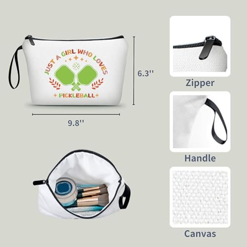 Pickleball Gifts for Women,Pickleball Lover Gifts,Pickleball Accessories Women,Pickleball Cosmetic Makeup Bag,Pickleball Party Gifts,Birthday Gifts for Teen Girls - color: pickleball 2