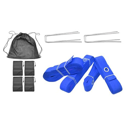 Yiju Beach Volleyball Lines for Sand with Drawstring Bag Workout Portable Marking Lines Set Court Marker Kit for Grassland Beach