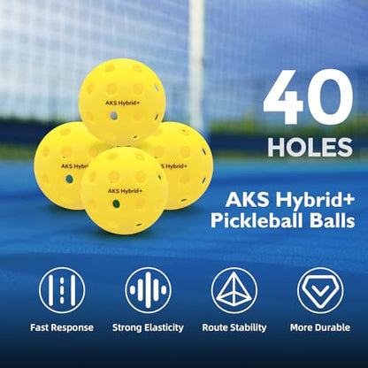 AKS Performance Series Pickleball Paddles Set - Toray T700 Raw Carbon Fiber Pickleball Paddle with Friction Surface, 16mm Powerful Polymer Core, Good Control & Spin Shots, USAP Approved