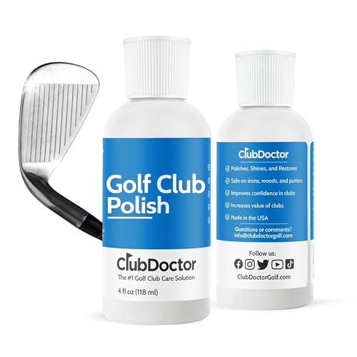 Club Doctor Golf Club Polish, Made in USA for Golfers, Restores, Shines, Polishes - Works on Drivers, Irons, Putters, Woods