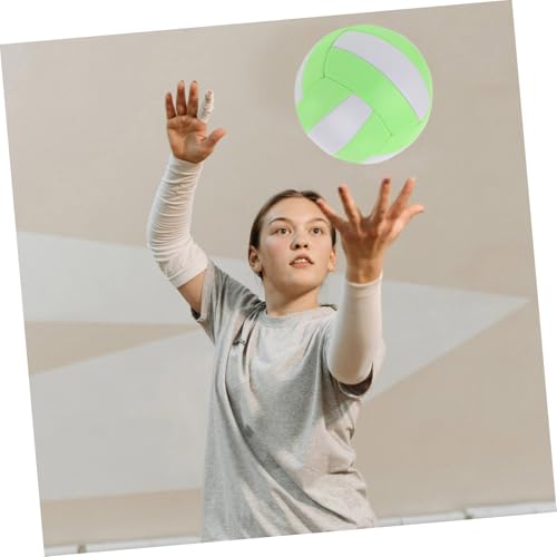 Abaodam Soft Indoor Volleyball Training Ball Durable Elastic Sports Ball for Students and Competition Stylish Macaron Green and White Design for Practice and Game