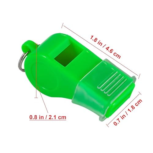 12 Packs Sports Whistles with Lanyard, for Coaches, Referees and Officials - color: Green