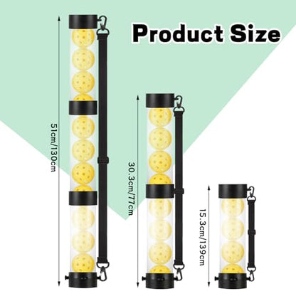 Pickleball Ball Retriever 17 Ball Pickleball Tube Ball Pickup Tennis Ball Tube with Shoulder Strap, Easy Pickup Portable Pickleballs Balls Holder