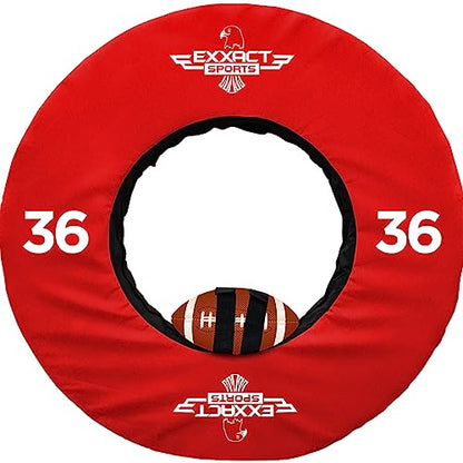 Exxact Sports Tackle Wheel Football Practice Equipment and Football Tackle Dummies with Straps - 28, 36, 40, 48 Inches, Tackling Dummy for Football