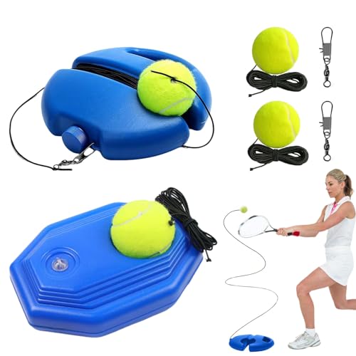 Tennis Practice Rebounder, Tennis Trainer Ball with String Set, Solo Tennis Trainer Rebound Ball with Weighted Base for Beginners, for Wall Drills & Parks Or Backyard Training - color: Mix-B-2pcs