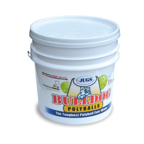 Jugs Bucket of White Poly Baseballs , 9-inch