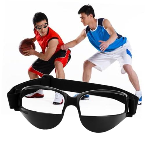 Basketball Anti-Low Head Training Glasses Sports Eyewear for Ball Handling Comfortable Soft Design for Youth Adults Black