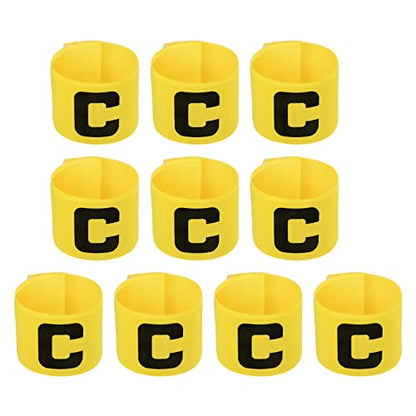 PATIKIL Soccer Captain Armband, 10 Pcs Nylon Elastic Protective Arm Badge for Youth Team Training