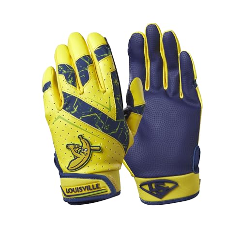Louisville Slugger Youth Genuine V2 Batting Gloves - Savannah Bananas and Party Animals - size: Medium, style: Savannah Bananas