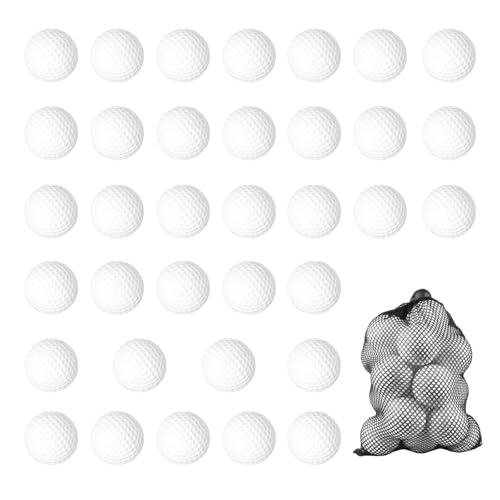 Foam Golf Practice Balls (Pack of 20/Pack of 35),Realistic Feel and Limited Flight Practice Golf Balls for Backyard,Soft Training Golf Balls for Indoor or Outdoor - color: White