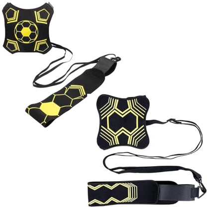 Football Kicking and Throwing Single Practice Training Auxiliary Control Skills Adjustable Belt for Adult Men Women - color: Yellow B