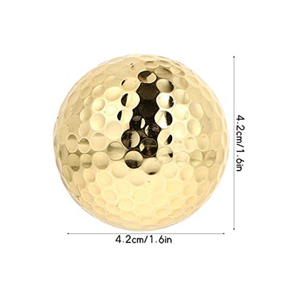 2-Layer Gold Golf Practice Balls Training Aid for Putting Game Lightweight Design for Indoor/Outdoor Use for Golf Enthusiasts