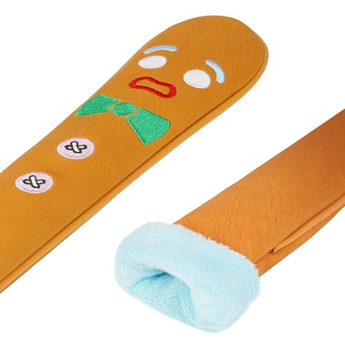 Funny Golf Club Head Cover Driver Headcover Fairway Wood Headcover Hybrid Club Head Cover Brown Monster Cookie - style: Alignment Stick Cover