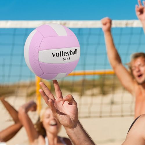 Volleyball Official Size 5 - Waterproof Indoor Outdoor Soft PVC Volleyball for Youth Adults, Beach Play, Game, Gym, Training