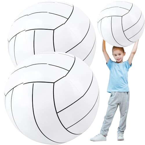 2 Pcs 40 Inch Giant Inflatable Soccer Ball Basketball Volleyball Baseball Blow Up Beach Balls Large Inflatable Sport Pool Balls for Outdoor Activity Games Pool Decoration