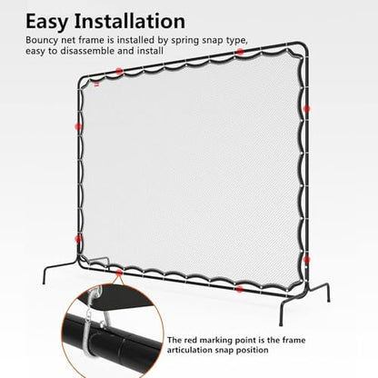 Rebound Practice Wall for Tennis, Pickleball Training,Portable Net for Backyard, Court Sports Ball Practice,Easy and Quick Assembly