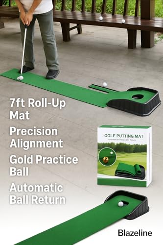 Luxury Indoor Putting Green Set with Golden Ball – Roll‑Up Practice Mat & Portable Cup Base – Perfect Golf Gift for Men, Women & Beginners, Indoor Putting Green, Portable Golf Putting mat.