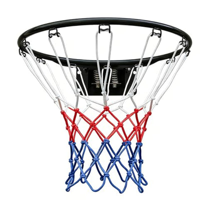 Rakon 18" Replacement Basketball Rim Wall Mount Hoop Hand-Crank Backboard Mounted for Indoor/Outdoor Classic Basketball Court, Teens, Adults, Schools, Parks - color: 18" Black Spring