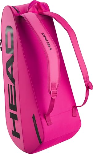 HEAD Tour Racquet Bag M (6R) Tennis Bag - Holds Up to 6 Racquets, CCT+ Climate Control Technology, 2 Main Compartments, Shoe Pocket & Backpack Carry System - color: Pink