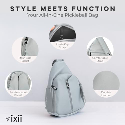 Pickleball Bags for Men and Women - Youth Pickleball Sling Bag for Men and Women, Unisex Adjustable Sling Bag