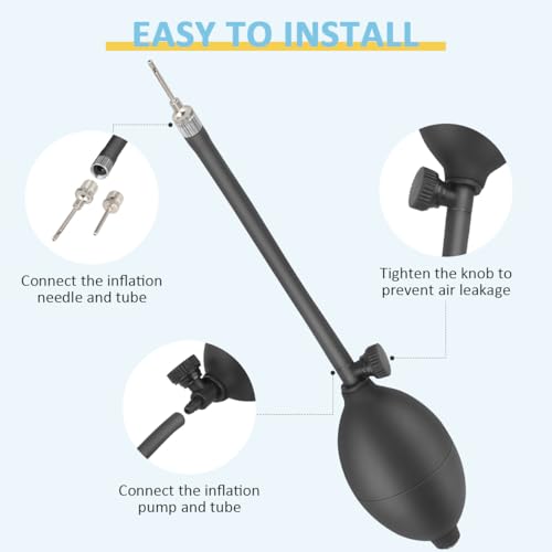 Football Helmet Inflation Pump and Inflation Needle Kit, for Schutt&Riddell Multifunctional Sports Helmet Air Pump
