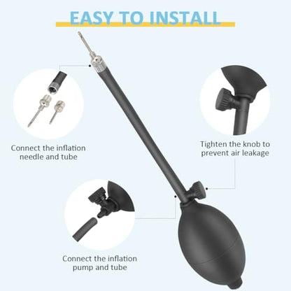 Football Helmet Inflation Pump and Inflation Needle Kit, for Schutt&Riddell Multifunctional Sports Helmet Air Pump