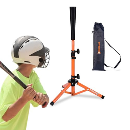 Baseball Softball Tee for Kids Toddles Youth Batting Hitting Tee T Ball Set Stand for Baseball Trainer Easy Adjustable Height 20.5''-29.5''Portable w/Carry Bag for Indoor Outdoor