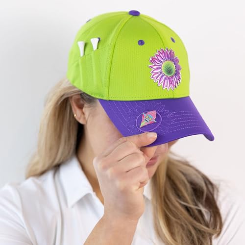 Ladies Adjustable Hats - Tee Holder with Tees & Bill Magnet with Ball Marker - 100% Custom Made - color: Jokers Wild Bonk, style: Center