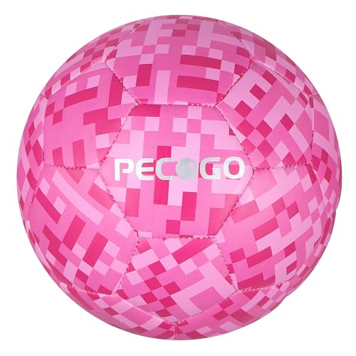 Size 4 Soccer Ball for Kids – Mosaic Pink/Blue Design, Youth Training Ball for Boys & Girls, Indoor/Outdoor Soccer Gift (Pump Not Included) - color: Pink