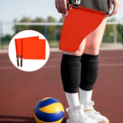 Volleyball Flags Line Judge, 2PCS Referee Flags Volleyball Lightweight Referee Equipment for Volleyball, Track and Field