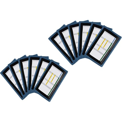 QB Playbook Wristband - Football Quarterback Play Wristbands for Adult and Youth - Wrist Coach for All Sports with 3 Compartments - color: Navy Blue, size: Youth, 12-Pack