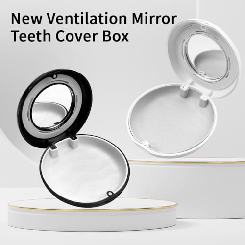Aligner and Retainer Case, YOUYA DENTAL 2PCS Solid Orthodontic Braces Retainer Case Denture False Box Clear Slim Retainer Mouthguard Holder Teeth Protective Container for Oral Care Dentisty - color: Blue