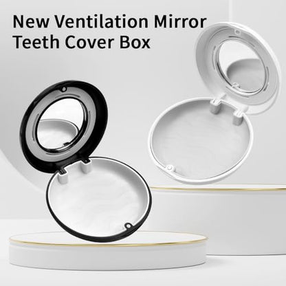 Aligner and Retainer Case, YOUYA DENTAL 2PCS Solid Orthodontic Braces Retainer Case Denture False Box Clear Slim Retainer Mouthguard Holder Teeth Protective Container for Oral Care Dentisty - color: Blue