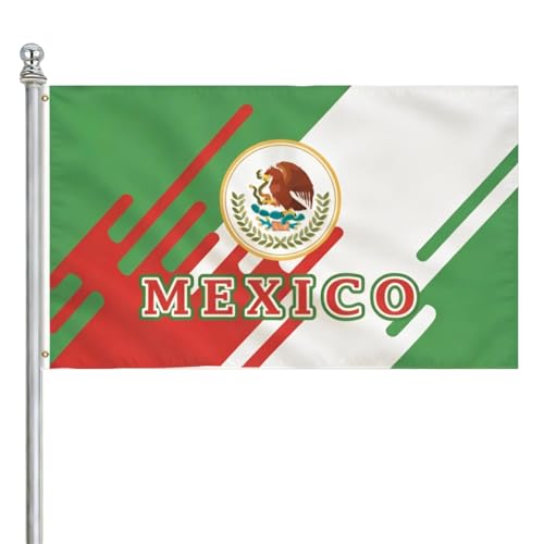 Mexico Sports Soccer Football Flag Team Fans Supporters Flags for Outdoor Garden Field Decor Banner 5x3ft - color: Mexico