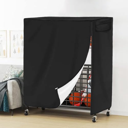 Garage Sports Equipment Organizer Cover Garage Ball Storage Rack Cover Basketball Rack Cover Waterproof Cover for Ball Sports Storage Rack and Equipment (Cover Only)